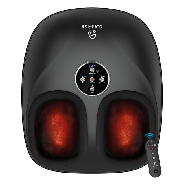 Masajeador de pies COMFIER 2024 Shiatsu mejorado con calefacción y control remoto
