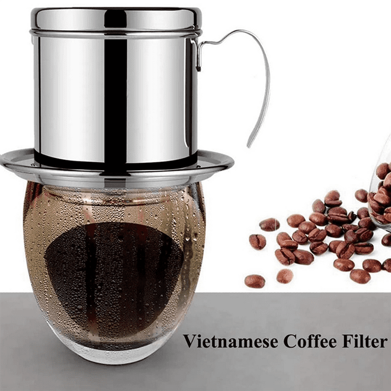 2X Vietnamese Coffee Filter Coffee Press Maker Reusable Phin Infuser  Strainer Pot Coffee Drip Brewer Manual Coffee 