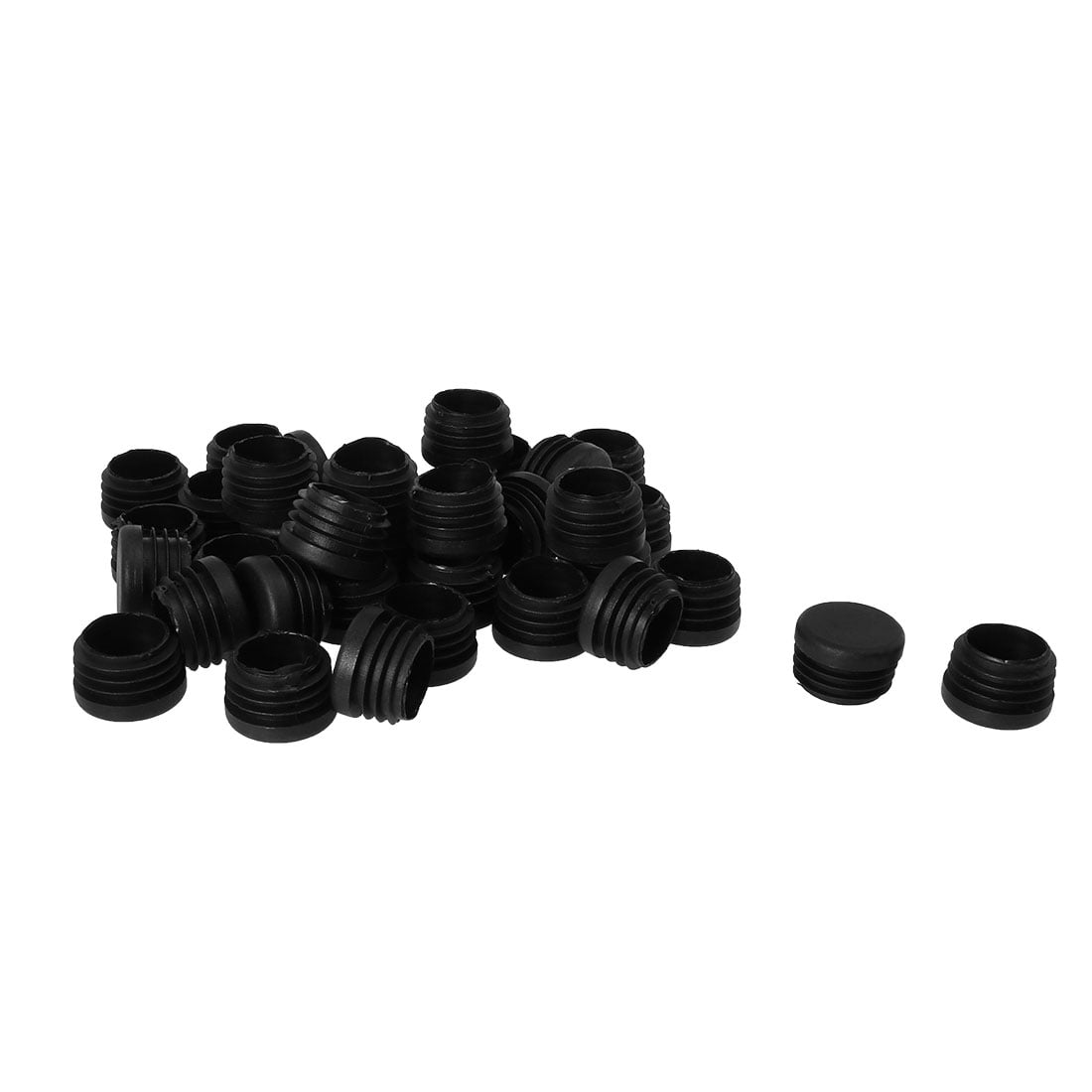 Plastic Round Tube Insert Glide End Cap 25mm 1' OD 36pcs Protect Iron Desk Feet