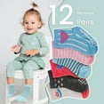 thumbnail image 7 of Baby Non Slip Grip Crew Socks 12 Pairs with Non Skid Soles for Infants Toddlers Kids Boys Girls, 7 of 7