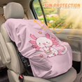 thumbnail image 2 of KUIFORTI Car Seat Sun Shade Cover Pink Axolotl Baby Car Seat Cover Heat & Sun Seat Reflector to Maintain a Cool Temperature for Baby Kids, 2 of 7