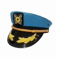 thumbnail image 3 of Captain Yacht Sailor Hat Adjustable Hat Flat Top Visor - White - 1 Piece, 3 of 5