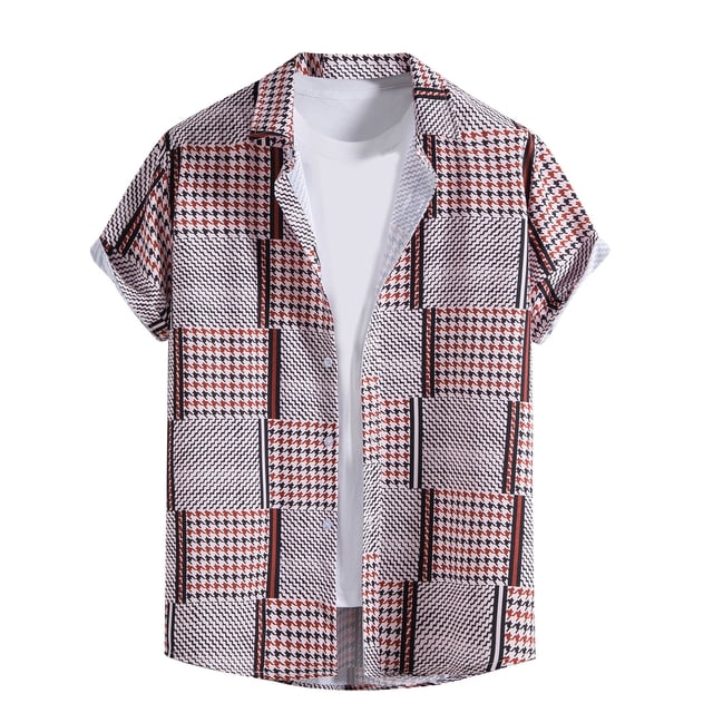 Cameland Chemise Décontractée à Manches Courtes Style Hawaïen pour Hommes