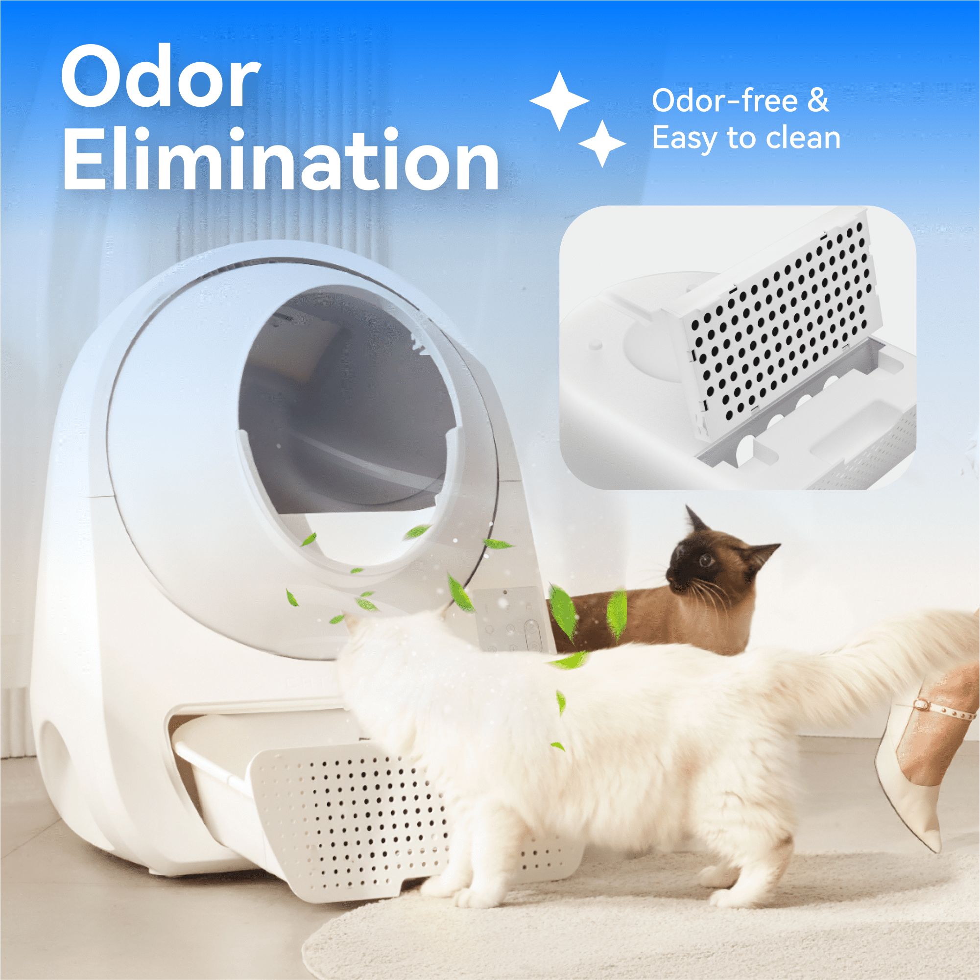 CATLINK Luxury Pro, Automatic Self Cleaning Cat Litter Box with APP, Odor Control, Health Monitoring