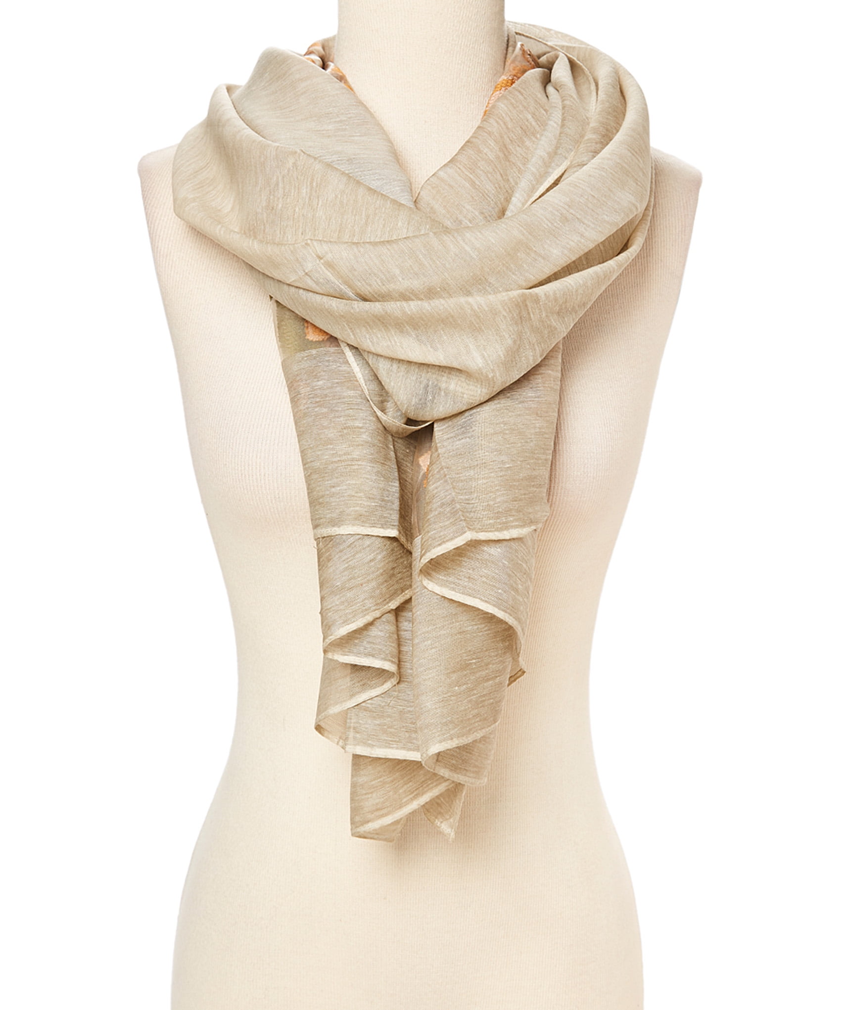 Tan Lightweight Casual Women Scarfs for Winter and Summer Fall Fashion