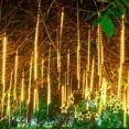 thumbnail image 1 of 32/24/16/8 Tubes Christmas Meteor Shower LED String Lights Holiday Lighting Garden Party Decorations Rain Drop Falling Decor, 1 of 5