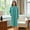 TURQUOISE, variant on Women’s Plush Fleece Robe - Mid-Length Cozy Button-Front Bathrobe with Shawl Collar, Soft Coral Fleece, Lightweight Robe for Women