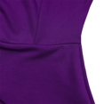 thumbnail image 4 of Women's Wrap Wedding Guest Dress Smocked Elastic Waist Pleated A-line Mini Dress, 4 of 8