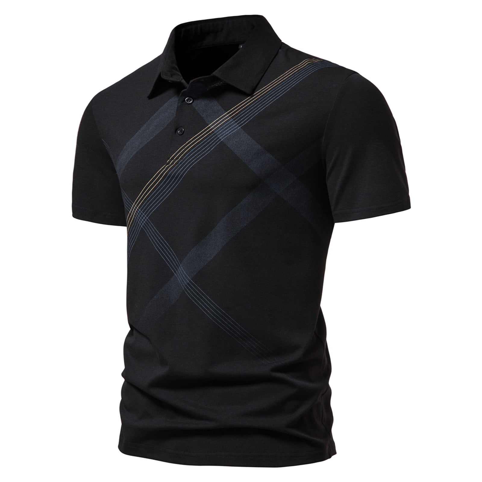 Pimfylm Polo Shirts For Men Men's Classic Short Sleeve Polo Shirt Black ...