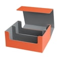 thumbnail image 1 of Estuche protector para tarjetas de cuero sintético, resistente, para juegos de cartas coleccionables, familiares y amigos, tarjetas deportivas Naranja, 1 of 8