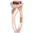 thumbnail image 3 of Everly Women's Garnet and Diamond 10k Rose Gold Ring, 3 of 7