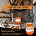 thumbnail image 2 of Happydeer Pumpkin Storage Box Resin Decorative Candy Bowl with Hinged Lid Halloween Desktop Decor Box for Holding Snacks Candy Nuts (Orange), 2 of 11