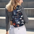 thumbnail image 7 of Casual Canvas Backpack Without Interlayer Large Capacity Stick Bag Design For Outdoor Shopping Office Outdoor Sports Independence Day Theme Star (3) Small, 7 of 7