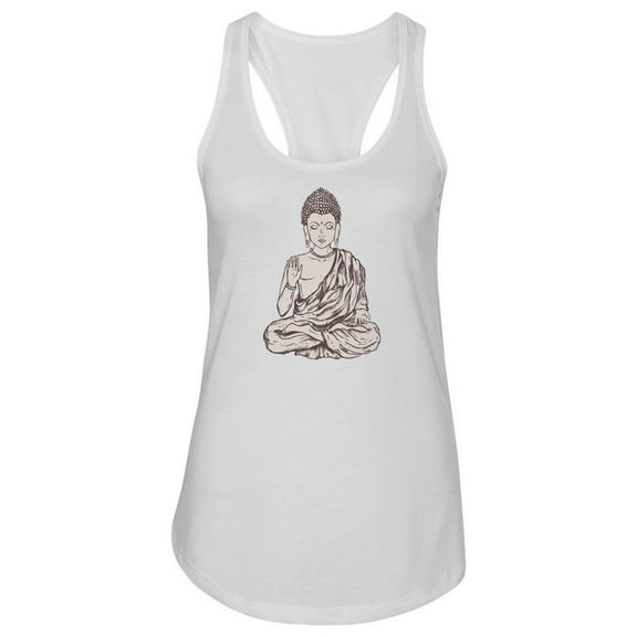 Sitting Buddha Design Tank Women -Image by Shutterstock, Female XX-Large