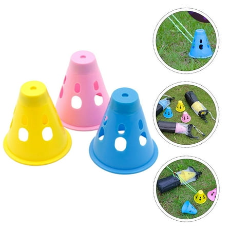 BRIGHTFUFU 6Pcs Mini Design PE Tent Warning Lamp with 7-Color LED Display for Children Campers Outdoor Camping