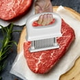 thumbnail image 4 of Kitchen Meat Tenderizer Tool,Ultra Sharp Needle Blades Stainless-Steel,Heavy-Duty Kitchen Gadgets,Hand Held Meat Tenderizer Needle Tool,Cooking Gadget for Steak, Veal, BBQ, 4 of 5