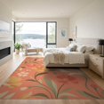 thumbnail image 3 of ODIKA 9'x12' Coral Blossom Elegance with Timeless Charm Washable Area Rug Floral Symphony in Soft Pastels, Ideal for Modern Non-Slip, Chair-Friendly for Dining Room, Basement, Large Office, 3 of 7