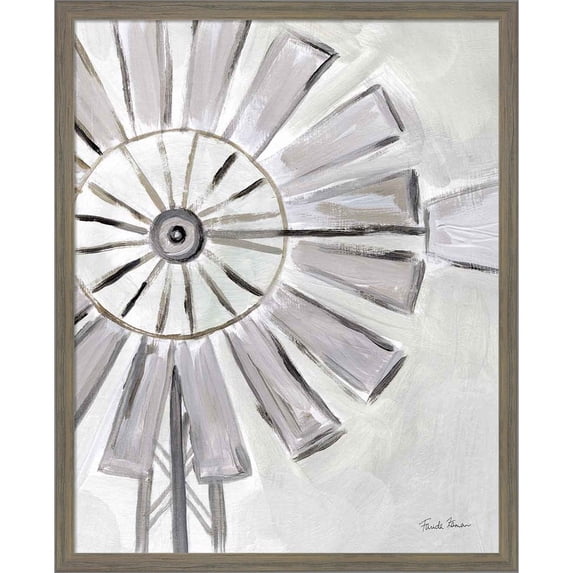 Great Art Now Farmhouse Windmill by Farida Zaman, Framed Wall Art, 17W x 21H
