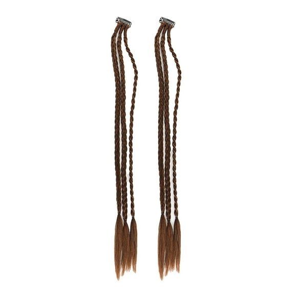Clip In Flechthaarverlängerungen Flechtverlängerungen Mit Haarclip 22 Synthetisches Langes Geflochtener Zopf Haarteil (Hellbraun)