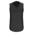 thumbnail image 4 of DuoJiaJ Womens Summer Tank Tops Loose Fit Lace V Neck Sleeveless Tops Shirts Dressy Casual Flowy Plus Size Women’s Tops Black L, 4 of 4