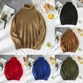 thumbnail image 5 of CENL Men Winter Warm Turtleneck Loose Long Sleeve Sweater Jumper Knitwear Pullovers, 5 of 9