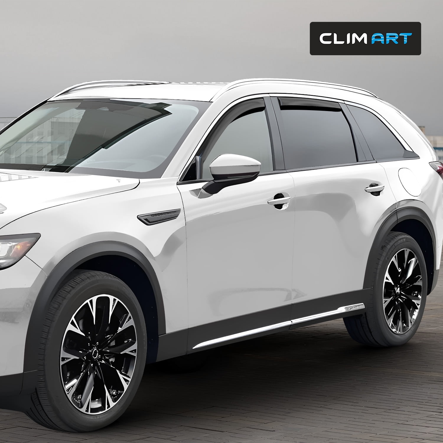 CLIM ART in-Channel Incredibly Durable Rain Guards for Mazda CX-90 2024-2026, Original Window Deflectors, Vent Window Visors, Vent Deflector, 4 pcs. - 624458
