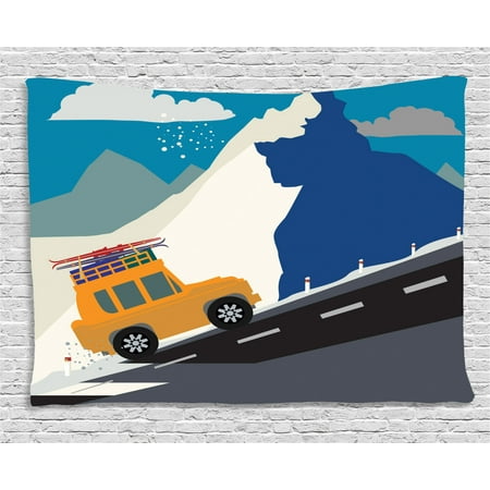 Explore Tapestry Winter Season Design Mountain Road Ski Holiday