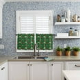 thumbnail image 4 of Christmas Green Kitchen Curtains and Valances Set, Rod Pocket Curtains Tier Farmhouse Window Curtains 24 Inch Length, Xmas Winter Pine Trees Snowflake Plants 3 Piece Kitchen Curtains Set, 4 of 6