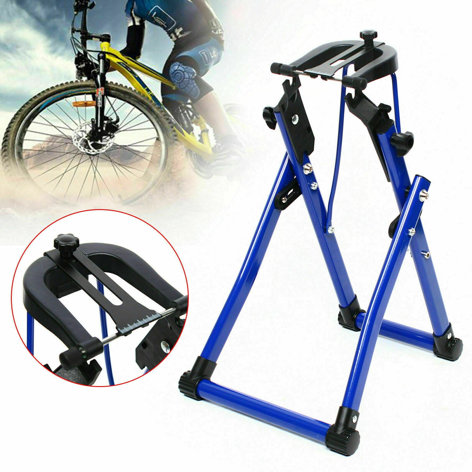 Bicycle Wheel Maintenance Stand Folding Wheel Repair Truing Stand Portable USA 
