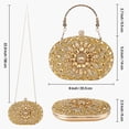 thumbnail image 4 of Bolso de mano Suhatjia Gold con strass para mujer, 4 of 8
