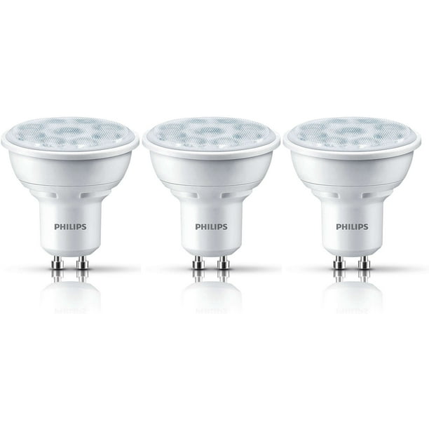 PHILIPS LED 50W Equiv. GU10 Warm Glow Indoor Bulb, 2700K-2200K, 3 Pack Walmart.com