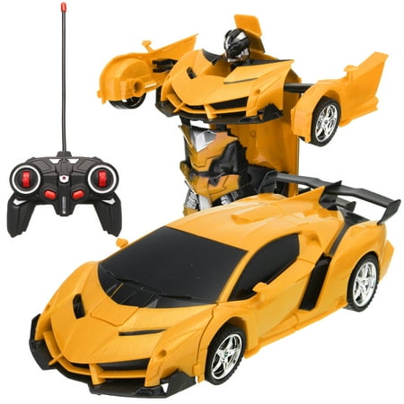 Transforming Robot RC Remote Control Car Toy w/ Sounds LED Lights Gesture Sensing - Best Kids