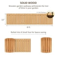 thumbnail image 5 of Atsknsk Wooden Garden Pathway Extra Wide, 8' wood fold walkway with Anti Slip Solid Wood Slats Connected by Steel Wires Roll Out Decorative Boardwalk for Outdoor , and Party Patio Paths, 5 of 6