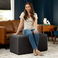 thumbnail image 5 of Jaxx Monroe Large Rectangular Foam Ottoman / Coffee Table, (36 x 18), Ebony, 5 of 6