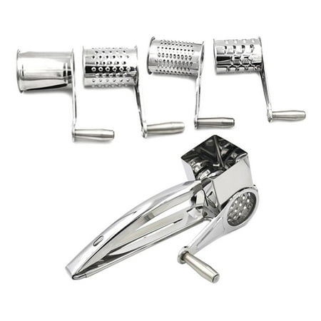 

4 PCS Set Stainless Steel Cheese Grater Hand-operated Rotary Cheese Grater Innovative and Multi-functional Cheese Graters