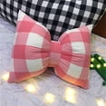 thumbnail image 4 of 2Pcs Bow Shaped Pillow, Decorative Sofa Throw Pillows 9.8X7.1", Striped Black And White Reversible Pillow Cushions For Couch Bed Sofa Office Car Decor Neck Waist, Hand Made Cotton, Detachable To Wash, 4 of 4