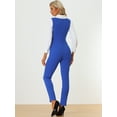 thumbnail image 4 of Mono elegante Allegra K con tirantes y pierna recta para mujer Azul XL, 4 of 5