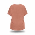 thumbnail image 3 of BSDJILFG Plus Size Tops for Women Casual Short Sleeve Button V Neck Basic T Shirt Loose Sleep Pajama Lounge Tops S-5XL, 3 of 7