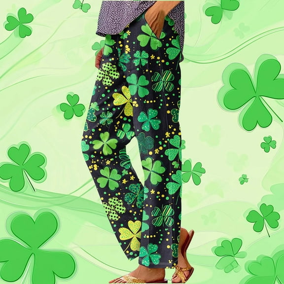 Women's Wide Leg Pants With Pockets High Waist Adjustable Knot Loose Casual Trousers Business Work Casual Pants Green 2XL