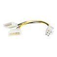 thumbnail image 2 of StarTech.com 6in LP4 to 6 Pin PCI Express Video Card Power Cable Adapter - Power adapter - 4 pin internal power (M) to 6 pin PCIe power (M) - 6 in - LP4PCIEXADAP - Power adapter - 4 pin internal power (M) to 6 pin PCIe power (M) - 6 in - for P/N: ATX2POWER430, ATX2POWER530, RMC4450, ATX2POW500HS, ATX2POW450HS, ATX2POW400HS, 2 of 4