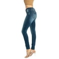 thumbnail image 2 of Kancan Womens Molly Mid Rise Super Skinny Denim Jeans (Dark Wash, 13/30), 2 of 3