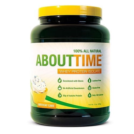 About Time Whey Protein Isolate, Birthday Cake, 2 Pound