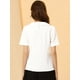 thumbnail image 3 of Blusa con cuello Peter Pan para Mujer Allegra K Floral Jacquard Puff Manga corta Blanco M, 3 of 6