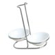 thumbnail image 4 of Sopa blanca Soporte de para doble Utensilio vertical Estante de material acero inoxidable Organización de mostrador de de cocina c, 4 of 8