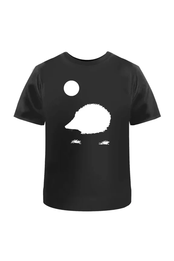 Hedgehog Under The Moon' Unisex T-Shirt - 100% Cotton (S-XXL) (TA046600)