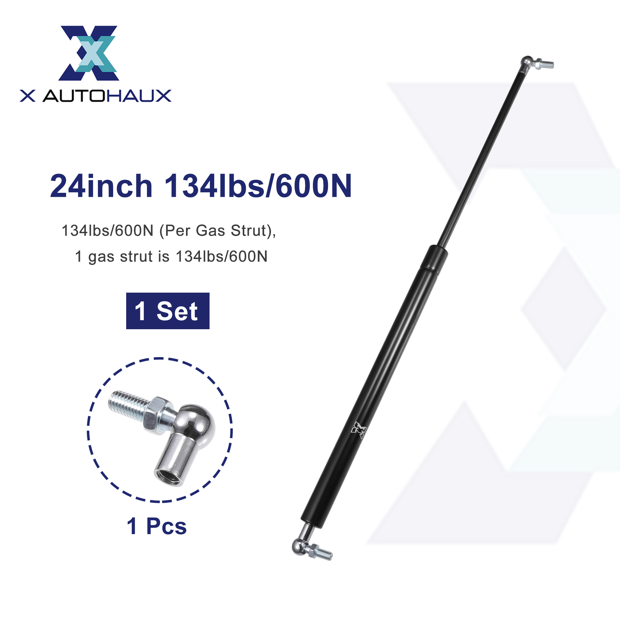Unique Bargains 24inch Black Lift Supports Strut Gas Spring with Mounting Bracket 134lb