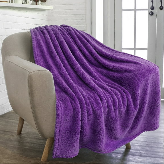 Sherpa Blankets Purple