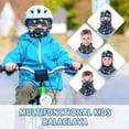 thumbnail image 6 of Kids Winter Thermal Balaclava Face Mask 2-Pack, Windproof Warm Ski Mask Skiing Cycling Full Face Cover Under Helmet Hat with Neck Warmer, for 4-12 Years Boys Girls Children Winter Outdoor Sports, 6 of 7