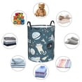 thumbnail image 2 of DouZhe Waterproof Collapsible Large Laundry Baskets, Cartoon Cat Astronauts Prints Circular Hamper with Handles, 2 of 7