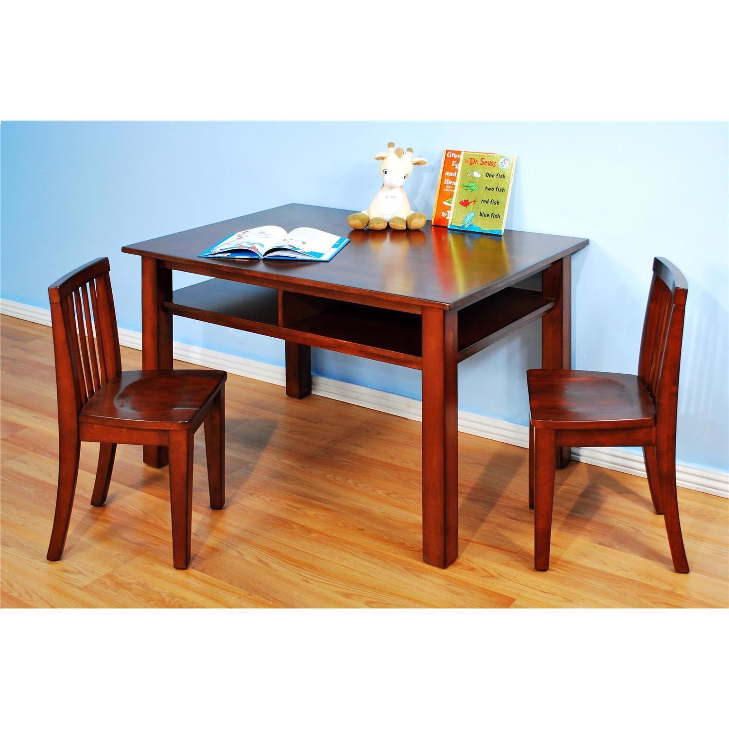 Lipper International Child s Slanted Top Desk Chair Pecan Brown Walmart